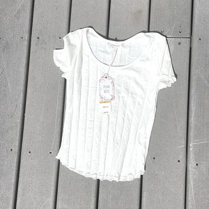 Pink Rose Ribbed Top